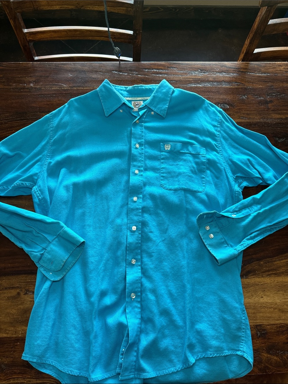 Cinch Men's Turquoise Button-Down Shirt